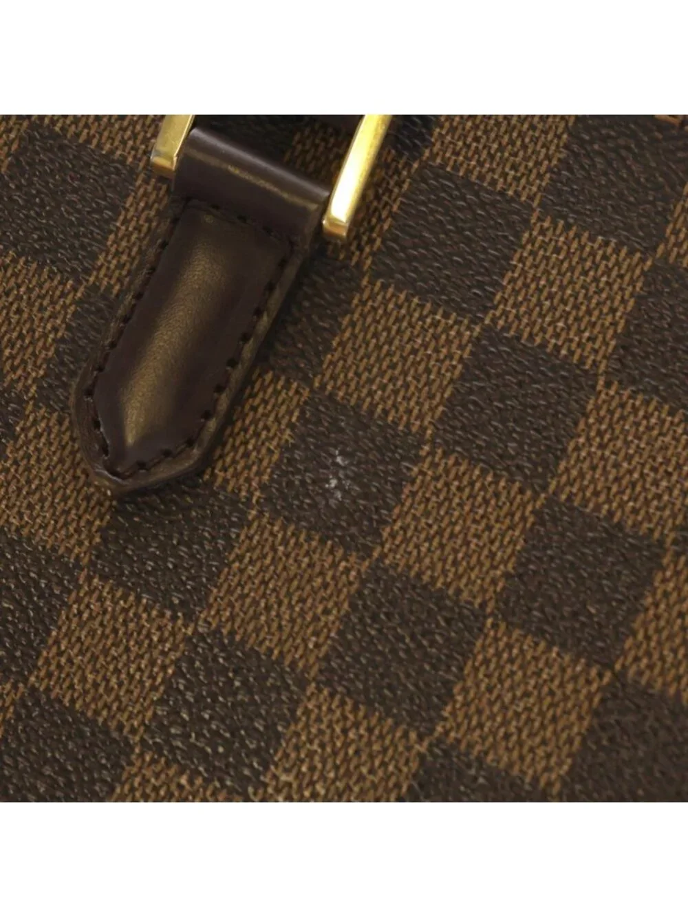 Louis Vuitton Damier Triana Leather Handbag Brown